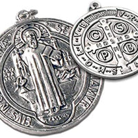 Catholic & Religious Gifts, OXY Medal ST Benedict 1.75" Double Sided All Metal