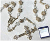Catholic & Religious Gifts, Rosary Gold Chain W/Gold & Clear Beads 23.75"