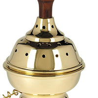 Sudbury Brass Round Single Chain Hanging Censer, 8 Inch