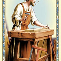 St. Joseph the Worker Holy Card - Prayer to St Joseph the Worker on the back (10 pack)