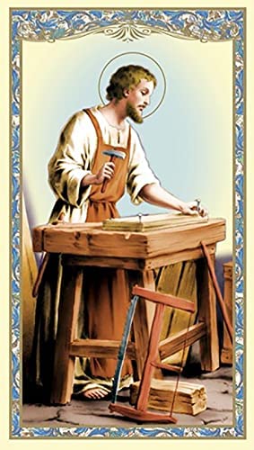 St. Joseph the Worker Holy Card - Prayer to St Joseph the Worker on the back (10 pack)