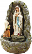 Christian Brands Our Lady of Lourdes with St. Bernadette Grotto Holy Water Font