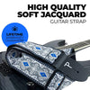 Perri’s Leathers Ltd. - Guitar Strap - Nylon - Jacquard – Royal Silver - Adjustable - for Acoustic / Bass / Electric Guitars - Made in Canada (TWS-7277)