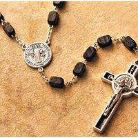 Catholic & Religious Gifts, Rosary Beads ST Benedict Black, 20" 7MM