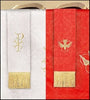 Jacquard Reversible Bookmark with Dove: Red/White
