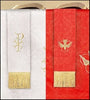 Jacquard Reversible Bookmark with Dove: Red/White