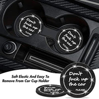 Car Coasters for Cup Holders, SHANSHUI 2 Pack Universal Auto Bling Car Accessories Cup Holder Car Coasters Interior Accessories for Most Cars (Back / 2PCS)
