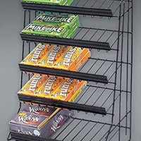 5-Tier Candy Rack Waterfall Merchandiser in Black - 21 H x 15 W x 9 D Inches