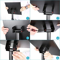 Neewer Deluxe 36.2-51.2 inches/92-130 centimeters Adjustable and Collapsible Heavy-Duty Laptop Stand with Solid Tripod Base and Non-slip Rubber Caps, Black