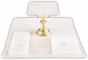 Christian Brands Jerusalem Cross Altar Linen Set - 100% Linen