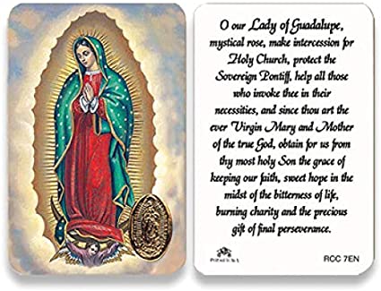 Catholic & Religious Gifts, RCC OL GUADALUPE PRAYER CARD ENGLISH 25/PKG