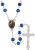 Mary, Untier of Knots Rosary Set Glass Beads and Metal Crucifix with Prayer Pamphlet and Case