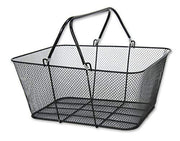 Shopping Basket Set in Black Metal,Wire Basket, Wire Shopping Perfect for Retail, Thrift, Grocery, and Convenience Stores, Set for Shopping,Laundry 17 W x 12 D x 7 H Inches - Set of 12