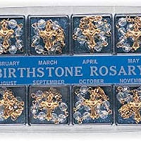 Catholic & Religious Gifts, ROSARY DISPLAY CLEAR 12 ROSARIES 4.5" 5MM