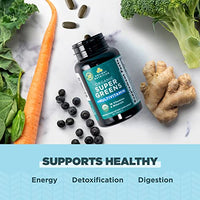 Ancient Nutrition Supergreens Multivitamin Tablets, Organic Superfood Powder with Multivitamins Made from Real Fruits, Vegetables and Herbs, for Digestive and Energy Support, 90 Count