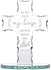 Christian Brands We Will Serve The Lord Standing Glass Cross