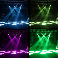 Moving Head Dj Lights LED Stage Lights DMX 24 GOBO 3 Beam Light Stage Lights Package for Disco, Nightclub, Party, Wedding