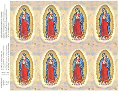 Catholic & Religious Gifts, 8UP OL Guadalupe 25/200 Blue