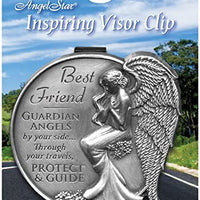 Best Friend Guardian Angel Visor Clip Accent, 2-1/2-Inch , Silver