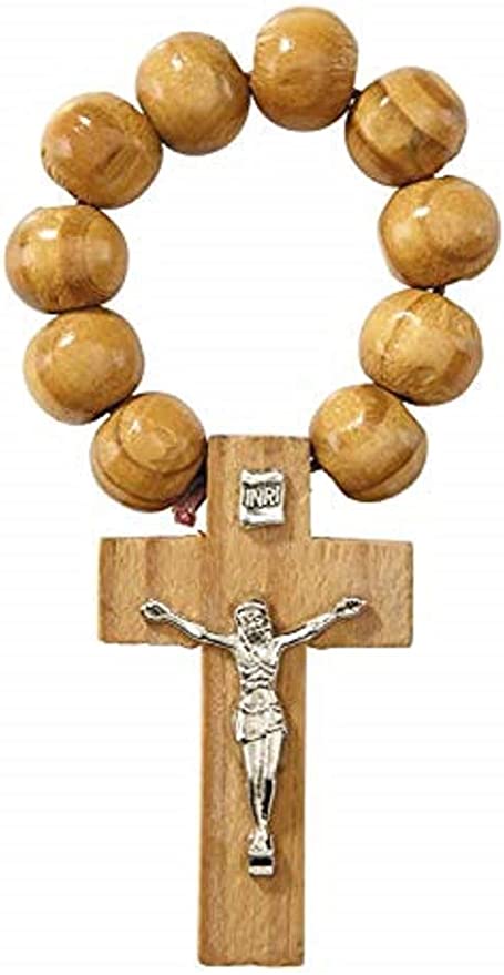 Christian Brands Wood Rosary Ring - 24/pk