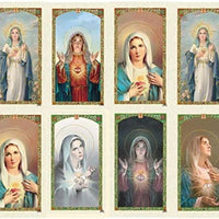 Catholic & Religious Gifts, 8UP Assorted Immaculate Hearts 25/200