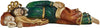 Sleeping Catholic Saint Joseph Resin Statue Figure, 6 Inch