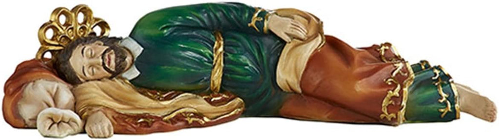 Sleeping Catholic Saint Joseph Resin Statue Figure, 6 Inch