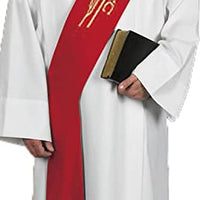 Alpha Omega Deacon Stole Red