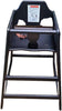 2 Pack - Ready-to-Assemble Restaurant Wood High Chair with Black Finish