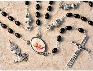 Catholic & Religious Gifts, First Communion Rosary Black