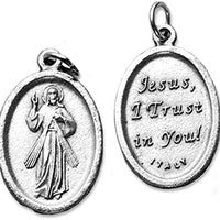 Catholic & Religious Gifts, 25pc, OXY Medal Divine Mercy English 3/4"