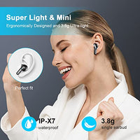 Wireless Earbud, Bluetooth Headphones 5.3 Stereo Bass Earphones 2023 Noise Cancelling Ear Buds 40H Dual Mic Call, Bluetooth Earbud in-Ear USB-C LED Display IP7 Waterproof Sport Headset for Android iOS