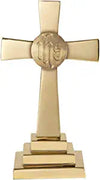 Sudbury Brass IHS Chapel Altar Cross, 12 Inch