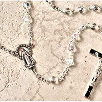 Catholic & Religious Gifts, Rosary Glass Beads Clear 5MM 17"