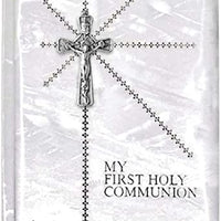Catholic & Religious Gifts, First Communion Missal Book White Spanish Silver SCRUCIFIX151