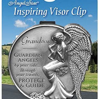 Grandson Guardian Angel Visor Clip Accent, 2-1/2-Inch, Black