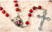 Catholic & Religious Gifts, Rosary Rose Wood Scented Jesus Praying 18" 6MM