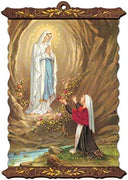Catholic & Religious Gifts, Scroll OL Lourdes; Size 8" X 10"