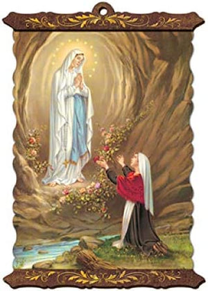 Catholic & Religious Gifts, Scroll OL Lourdes; Size 8" X 10"