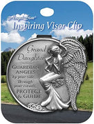 Granddaughter Guardian Angel Visor Clip Accent, 2-1/2-Inch, Grey