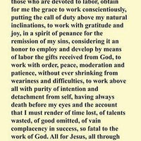 St. Joseph the Worker Holy Card - Prayer to St Joseph the Worker on the back (10 pack)