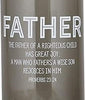 Inspirational Father Proverbs 23:24 Reusable Water Bottle with Stainless Steel Bottom and Lid, 24 Ounce