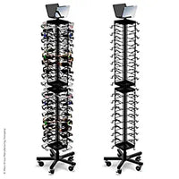 Floor Spinner Display Rack Holds 72 Sunglasses - 66.2 H x 17.3 W x 17.3 D Inches