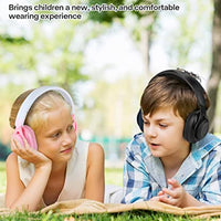 Kids Bluetooth Headphones, Wireless Headphones for Kids, Over Ear Kids Headphones with Built-in Microphone Soft Earmuffs Foldable Stereo-Bass Aux 3.5mm Cord, Children's Headsets for Boy Girl (Black)