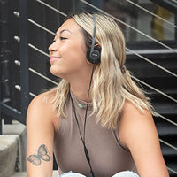 Koss KPH40 Utility On-Ear Headphones, Detachable Interchangeable Cord System, Ultra Lightweight Design (Stealth Black)