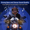 LEXIN LX-Q3 Motorcycle Bluetooth Speakers with Stereo/Bass Sound, Motorcycle Radio with Turning Light, Waterproof Motorcycle Audio Systems fit 7/8'' to 1.25'' Handlebar, FM Radio/Bluetooth Music