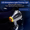 LEXIN LX-Q3 Motorcycle Bluetooth Speakers with Stereo/Bass Sound, Motorcycle Radio with Turning Light, Waterproof Motorcycle Audio Systems fit 7/8'' to 1.25'' Handlebar, FM Radio/Bluetooth Music