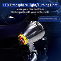 LEXIN LX-Q3 Motorcycle Bluetooth Speakers with Stereo/Bass Sound, Motorcycle Radio with Turning Light, Waterproof Motorcycle Audio Systems fit 7/8'' to 1.25'' Handlebar, FM Radio/Bluetooth Music