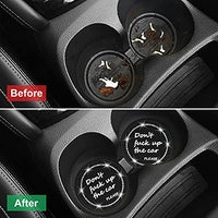 Car Coasters for Cup Holders, SHANSHUI 2 Pack Universal Auto Bling Car Accessories Cup Holder Car Coasters Interior Accessories for Most Cars (Back / 2PCS)