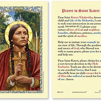 St. Kateri Tekakwitha Laminated Holy Card - 25/pk